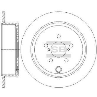 Диск тормозной (кратно 2) задний Subaru Legacy V (09-) (D=285.8mm) Hi-Q (SANGSIN) SD4706