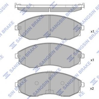 Гальмівні колодки Hi-Q (SANGSIN) SP1081