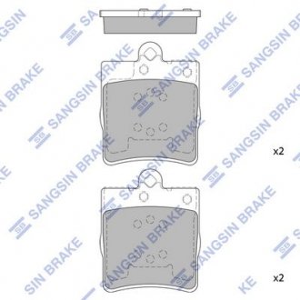 Колодки гальмівні передні Mercedes Hi-Q (SANGSIN) SP1089
