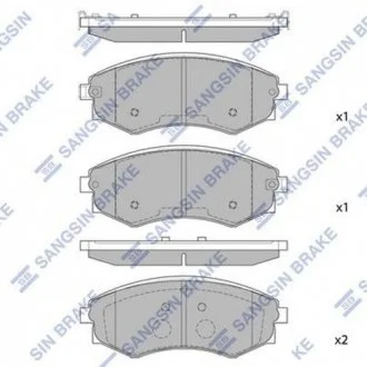 Комплект гальмівних колодок з 4 шт. дисків Hi-Q (SANGSIN) SP1144