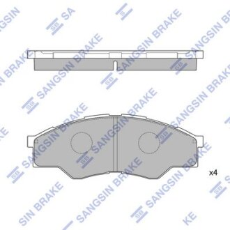 Колодки тормозные передние Toyota Hi-Lux (04-) Hi-Q (SANGSIN) SP1276