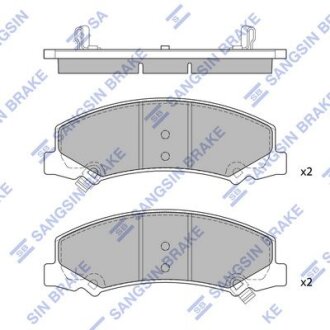 Колодки гальмівні передні Cadillac DTS (06-), Chevrolet Impala (06-) HI-Q Hi-Q (SANGSIN) SP1443