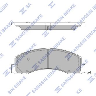 Колодки гальмівні передні Ford F-150 (-18), Expedition (20-), Lincoln Navigator (20-) HI-Q Hi-Q (SANGSIN) SP1624A