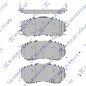 Колодки тормозные передние Chevrolet Equinox (08-), Pontiac Torrent (08-) Hi-Q (SANGSIN) SP1782