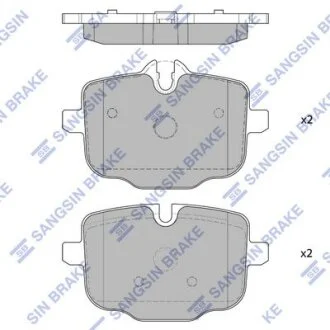 Колодки гальмівні задні BMW 5 (F10, F11, F18) (10-), 6 (F12, F13) (11-) HI-Q Hi-Q (SANGSIN) SP1793
