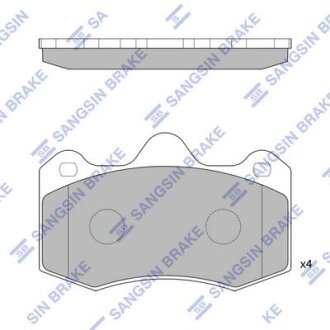 Колодки гальмівні передні Renault Thalia (LB0/1/2), Seat Leon (1M1) (02-) HI-Q Hi-Q (SANGSIN) SP1835 (фото 1)