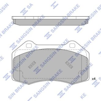 Колодки тормозные передние Renault Clio III (06-), Megane II, III Hi-Q (SANGSIN) SP1877