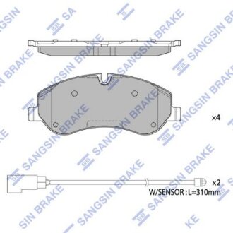 Комплект гальмівних колодок Hi-Q (SANGSIN) SP1885