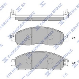 Колодки гальмівні дискові (комплект 4 шт) Hi-Q (SANGSIN) SP4080