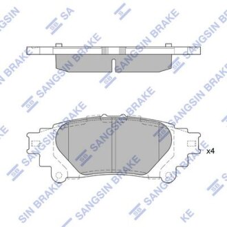 Колодки тормозные задние Lexus IS250 (13-), Prius (11-) Hi-Q (SANGSIN) SP4131
