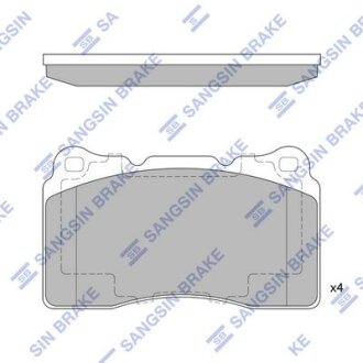 Колодки тормозные передние Renault Megane III (09-), Volvo S60 (04-) Hi-Q (SANGSIN) SP4145A