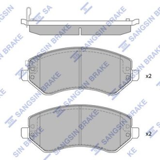 Колодки тормозные передние Chrysler Voyager (-08), Dodge Caravan (04-) Hi-Q (SANGSIN) SP4170