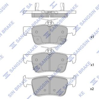 Колодки тормозные задние Honda Accord (18-) Hi-Q (SANGSIN) SP4315