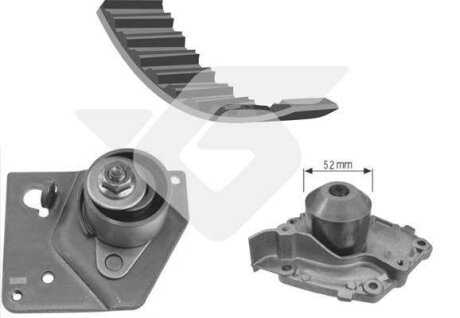 Водяной насос + комплект зубчатого ремня HUTCHINSON KH 235WP62 (фото 1)