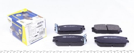 Тормозные колодки, дисковый тормоз (набор) ICER 140983 (фото 1)