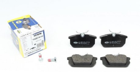 Комплект тормозных колодок, дисковый тормоз ICER 180674-700
