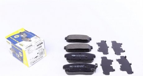 Комплект тормозных колодок, дисковый тормоз ICER 181668
