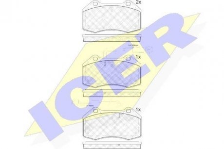 Комплект тормозных колодок, дисковый тормоз ICER 181879-203 (фото 1)