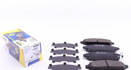 Комплект тормозных колодок, дисковый тормоз ICER 182003 (фото 1)