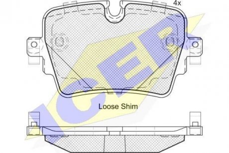 Дисковые тормозные колодки ICER 182187 (фото 1)