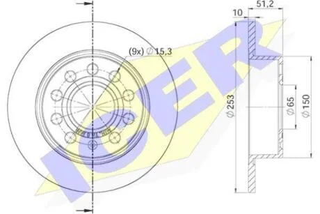 Диск гальмівний ICER 78BD5640-2