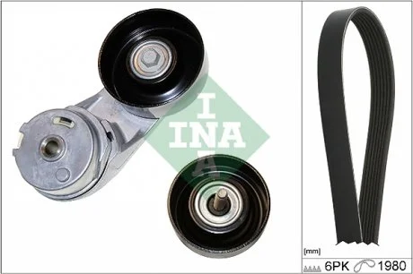 Комплект поликлинових ременів (з роликами) CHEVROLET CAPTIVA, MALIBU, OPEL ANTARA A, INSIGNIA A, INSIGNIA A COUNTRY 2.0/2.0ALK/2.4 07.08- INA 529033110