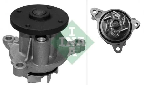 Насос охолоджуючої рідини, з ущільненням FORD KUGA II, HYUNDAI ACCENT IV, I10 I, I10 II, I20 I, I20 II, I20 III, I30, KIA CEED, PICANTO II, PRO CEED, RIO III 1.2-2.0D 08.08- INA 538066810