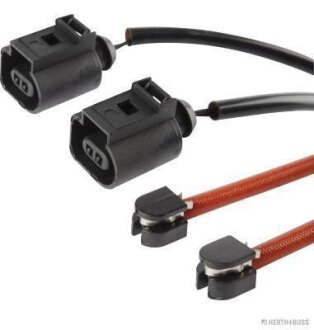 Датчик зносу гальмівних колодок передн (кількість штук в упаковці: 2шт) AUDI A3, Q7, CUPRA ATECA, FORMENTOR, LEON, LEON SPORTSTOURER, PORSCHE CAYENNE, SEAT ATECA, LEON, LEON SC 1.0-6.0D 05.02- JAKOPARTS 70608006