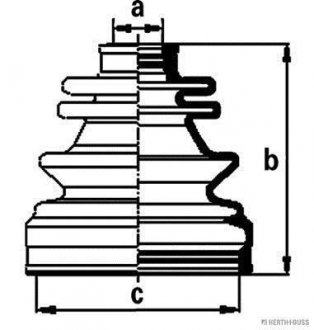 Пильник ШРКШ гумовий + змазка JAKOPARTS J2869000