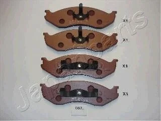 Гальмівні колодки, дискове гальмо (набір) JAPANPARTS PA-057AF