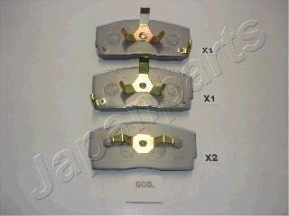 Комплект тормозных колодок, дисковый тормоз JAPANPARTS PA606AF (фото 1)