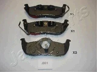 Гальмівні колодки, дискове гальмо (набір) JAPANPARTS PP-001AF