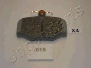 Гальмівні колодки, дискове гальмо (набір) JAPANPARTS PP-015AF