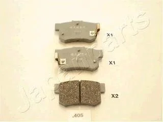 Гальмівні колодки, дискове гальмо (набір) JAPANPARTS PP405AF