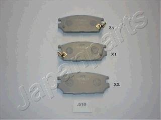 Комплект тормозных колодок, дисковый тормоз JAPANPARTS PP-510AF