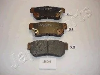 Гальмівні колодки, дискове гальмо (набір) JAPANPARTS PP-H04AF