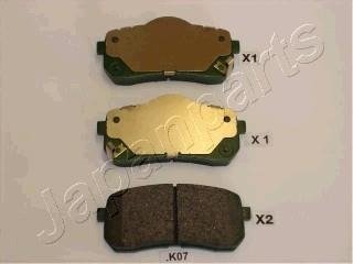 Комплект тормозных колодок, дисковый тормоз JAPANPARTS PPK07AF (фото 1)