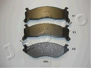 Тормозные колодки, дисковый тормоз (набор) JAPKO 50056 (фото 1)