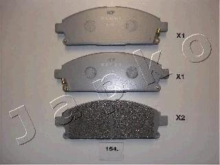 Тормозные колодки, дисковый тормоз (набор) JAPKO 50154 (фото 1)