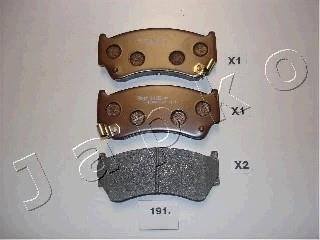 Тормозные колодки, дисковый тормоз (набор) JAPKO 50191