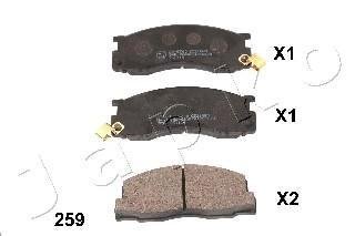 Тормозные колодки, дисковый тормоз (набор) JAPKO 50259 (фото 1)