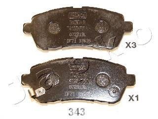 Комплект тормозных колодок, дисковый тормоз JAPKO 50343 (фото 1)