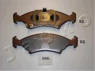 Гальмівні колодки, дискове гальмо (набір) JAPKO 50398