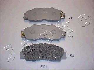 Комплект гальмівних колодок, дискове гальмо JAPKO 50432