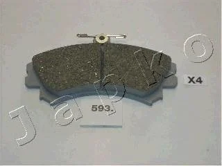Гальмівні колодки, дискове гальмо (набір) JAPKO 50593
