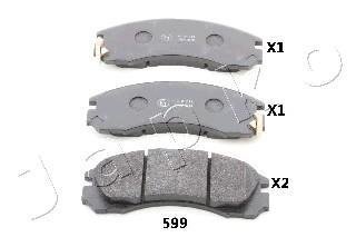Тормозные колодки, дисковый тормоз (набор) JAPKO 50599 (фото 1)