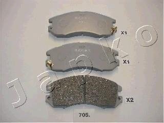 Тормозные колодки, дисковый тормоз (набор) JAPKO 50705 (фото 1)