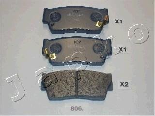 Тормозные колодки, дисковый тормоз (набор) JAPKO 50806 (фото 1)