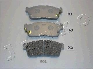 Гальмівні колодки, дискове гальмо (набір) JAPKO 50809