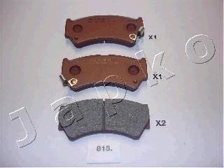 Тормозные колодки, дисковый тормоз (набор) JAPKO 50815 (фото 1)